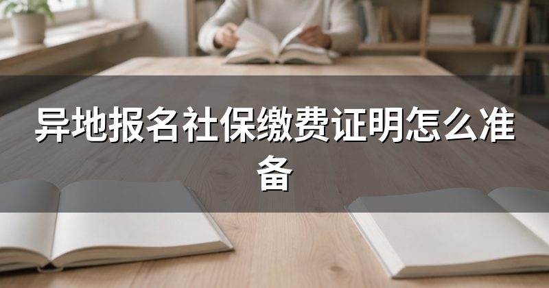 异地报名社保缴费证明怎么准备