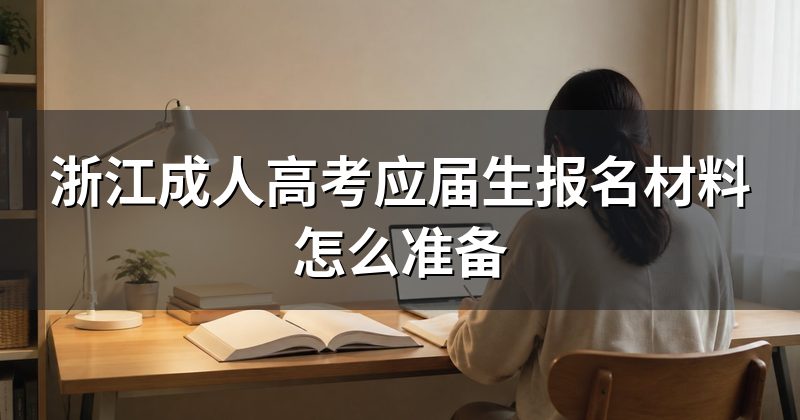 浙江成人高考应届生报名材料怎么准备