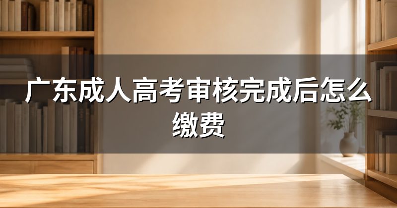 广东成人高考审核完成后怎么缴费