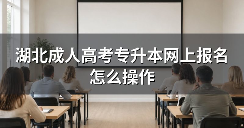 湖北成人高考专升本网上报名怎么操作