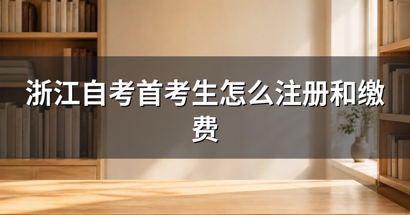 浙江自考首考生怎么注册和缴费