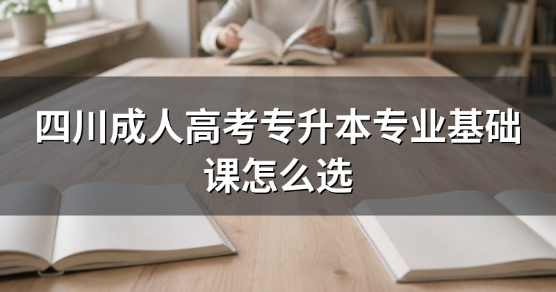 四川成人高考专升本专业基础课怎么选
