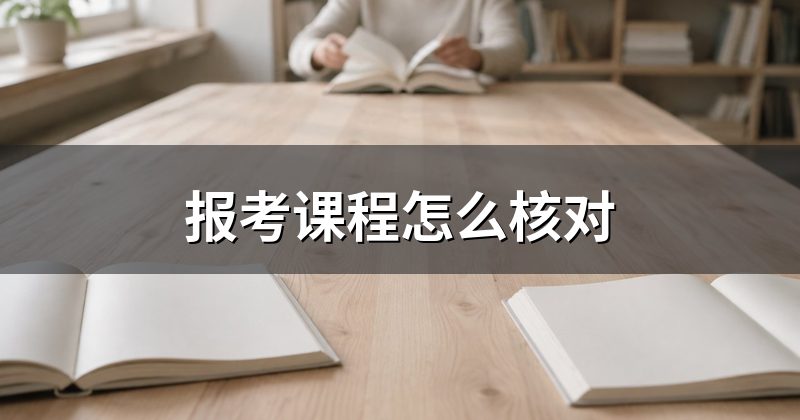 报考课程怎么核对