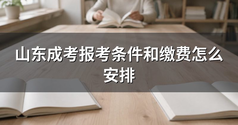山东成考报考条件和缴费怎么安排