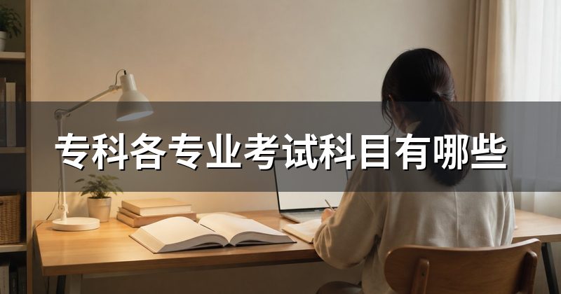 专科各专业考试科目有哪些