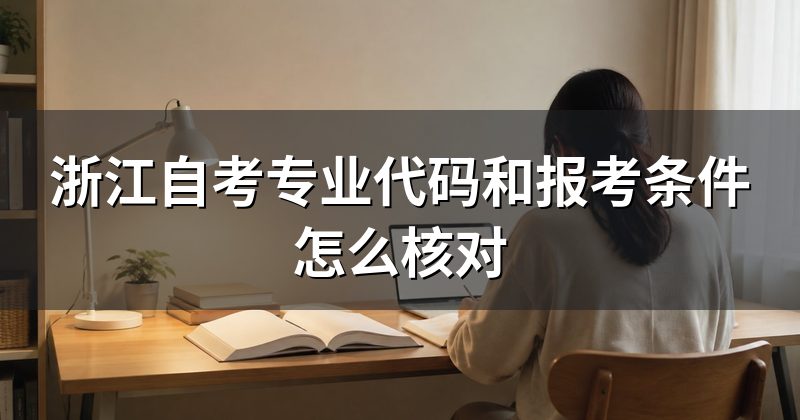 浙江自考专业代码和报考条件怎么核对