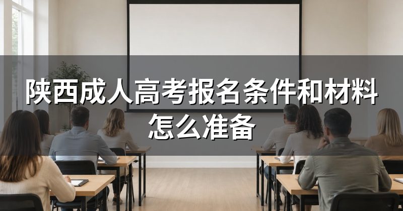 陕西成人高考报名条件和材料怎么准备