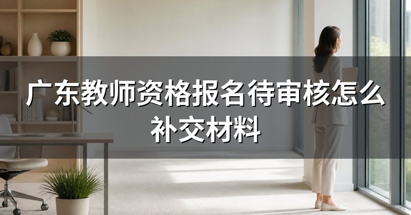广东教师资格报名待审核怎么补交材料