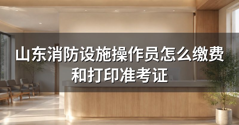 山东消防设施操作员怎么缴费和打印准考证