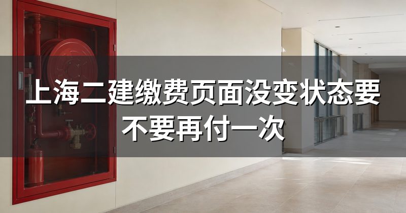 上海二建缴费页面没变状态要不要再付一次