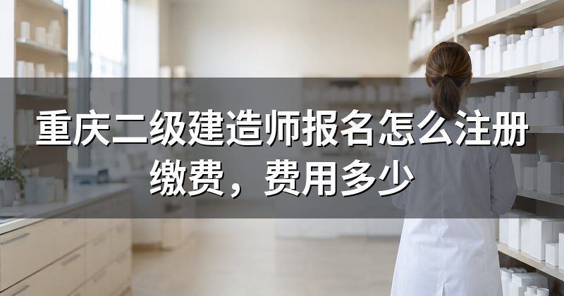 重庆二级建造师报名怎么注册缴费，费用多少
