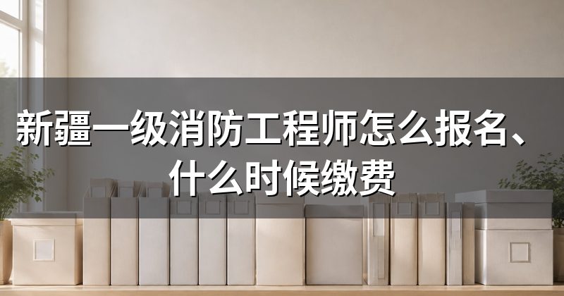 新疆一级消防工程师怎么报名、什么时候缴费