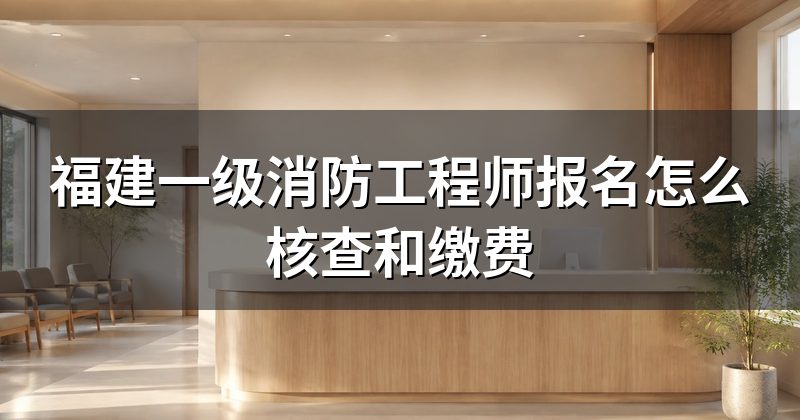 福建一级消防工程师报名怎么核查和缴费