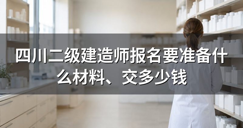 四川二级建造师报名要准备什么材料、交多少钱