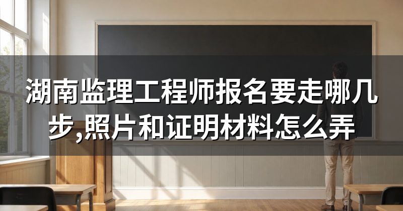 湖南监理工程师报名要走哪几步,照片和证明材料怎么弄