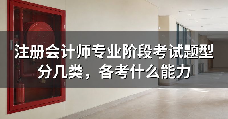 注册会计师专业阶段考试题型分几类,各考什么能力