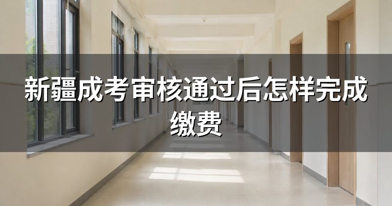 新疆成考审核通过后怎样完成缴费