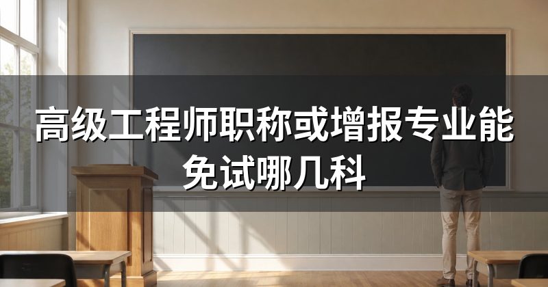 高级工程师职称或增报专业能免试哪几科