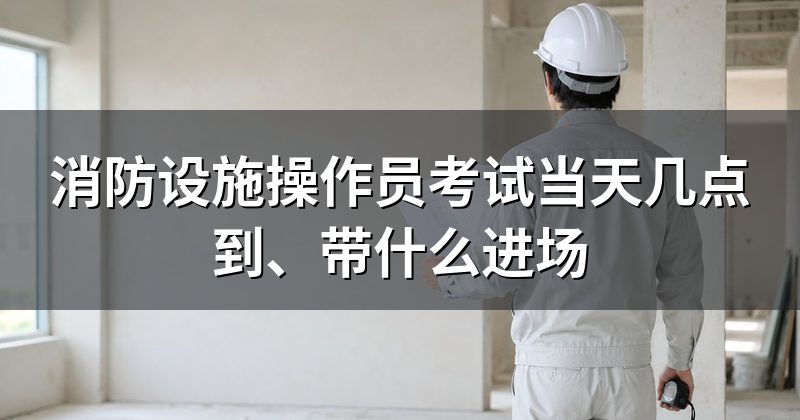 消防设施操作员考试当天几点到、带什么进场