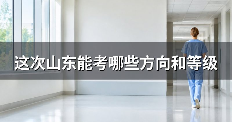 这次山东能考哪些方向和等级