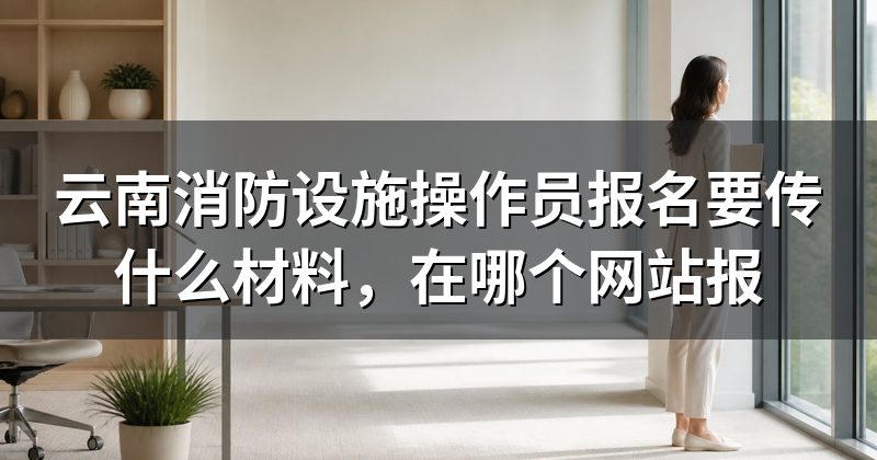 云南消防设施操作员报名要传什么材料，在哪个网站报