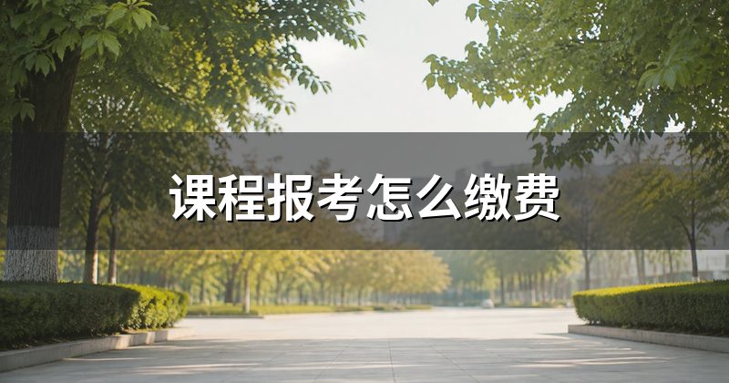 课程报考怎么缴费