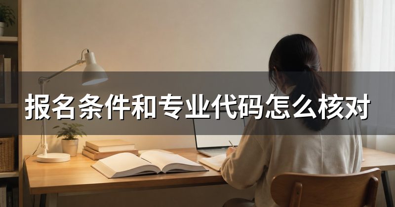报名条件和专业代码怎么核对