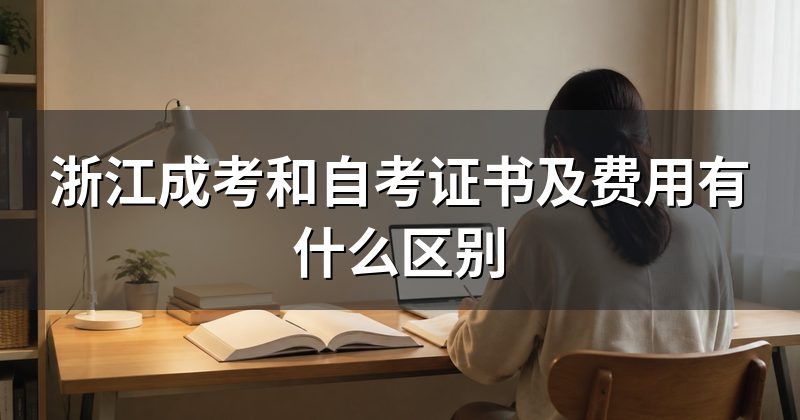 浙江成考和自考证书及费用有什么区别
