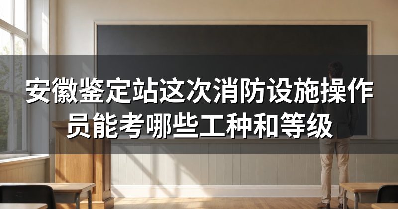 安徽鉴定站这次消防设施操作员能考哪些工种和等级