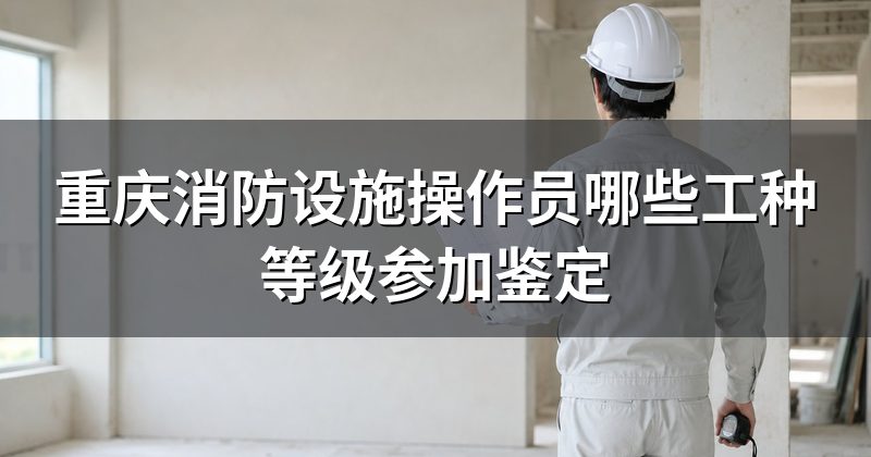 重庆消防设施操作员哪些工种等级参加鉴定