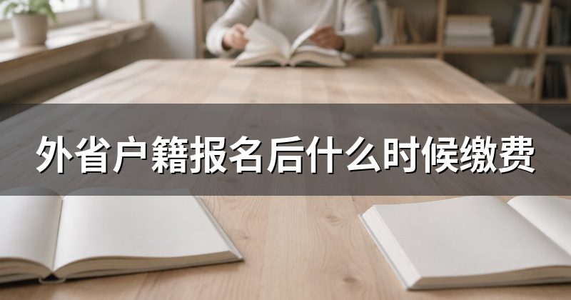 外省户籍报名后什么时候缴费