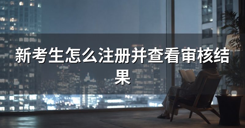 新考生怎么注册并查看审核结果