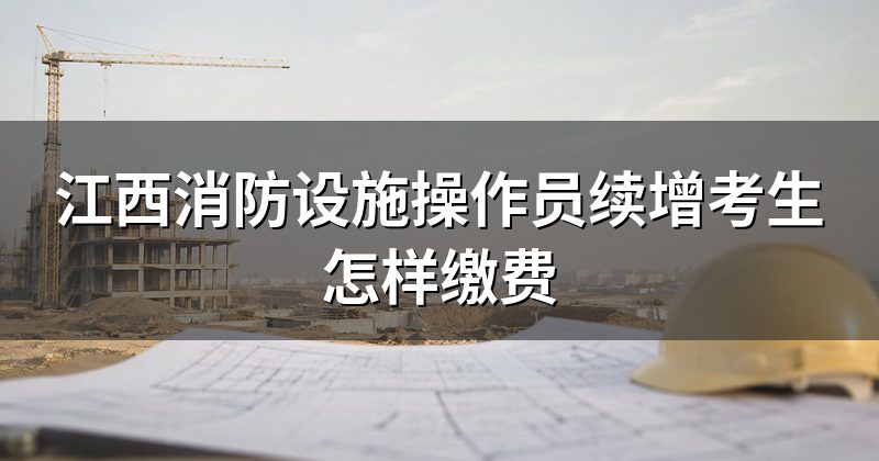 江西消防设施操作员续增考生怎样缴费