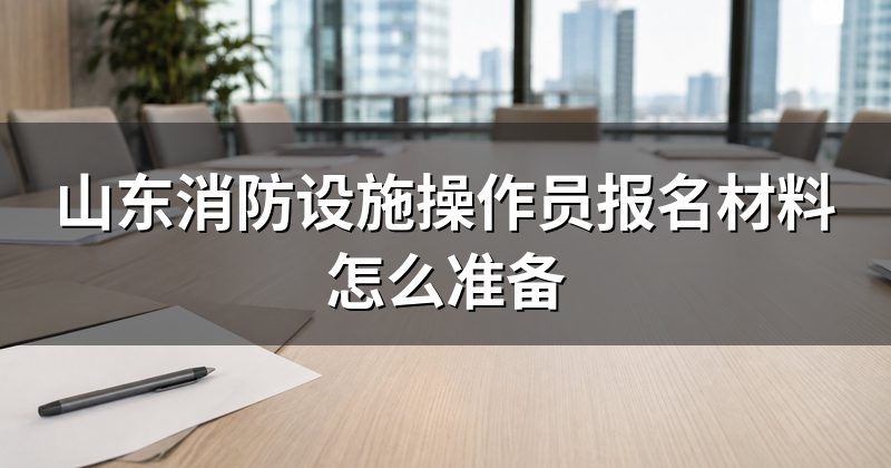 山东消防设施操作员报名材料怎么准备
