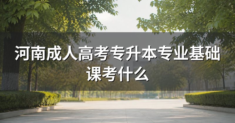 河南成人高考专升本专业基础课考什么