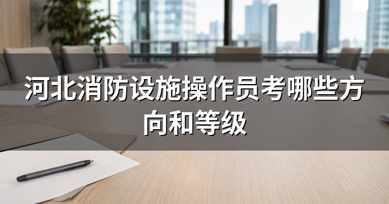 河北消防设施操作员考哪些方向和等级