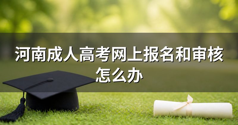 河南成人高考网上报名和审核怎么办