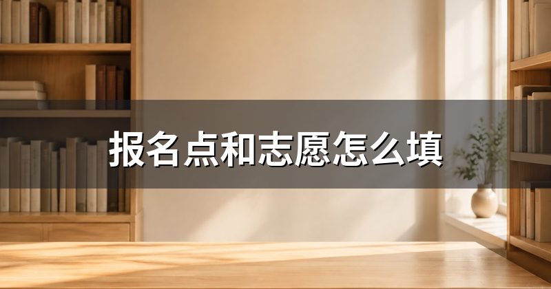 报名点和志愿怎么填