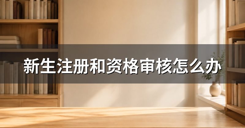 新生注册和资格审核怎么办