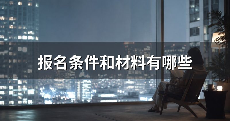 报名条件和材料有哪些