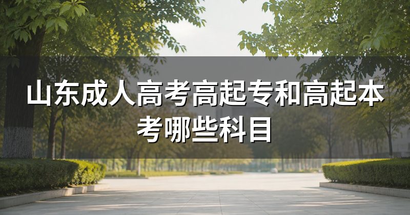 山东成人高考高起专和高起本考哪些科目
