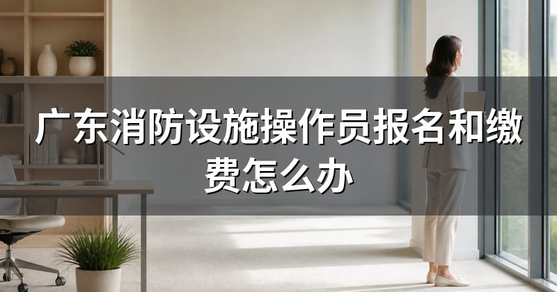 广东消防设施操作员报名和缴费怎么办