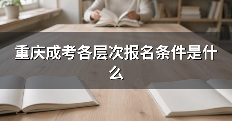 重庆成考各层次报名条件是什么