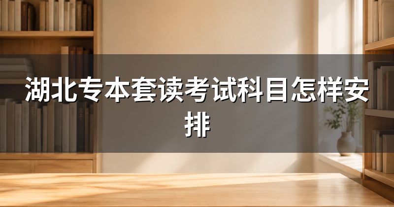 湖北专本套读考试科目怎样安排