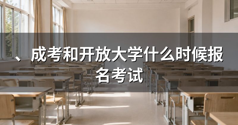 、成考和开放大学什么时候报名考试