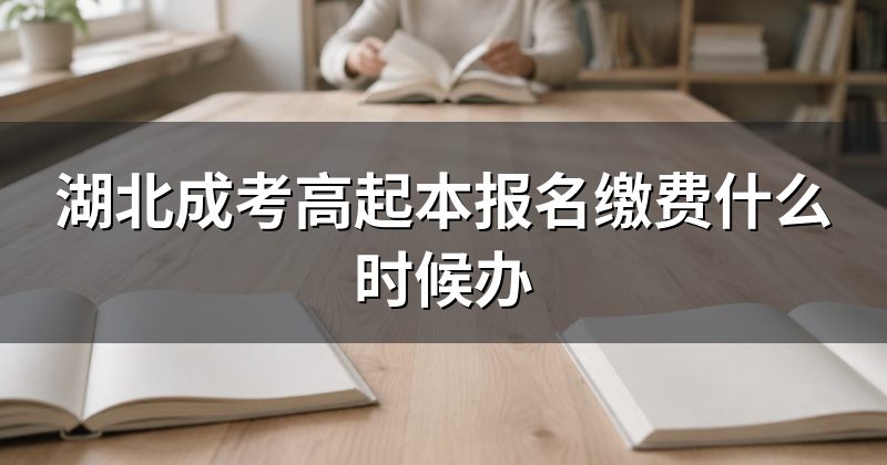 湖北成考高起本报名缴费什么时候办