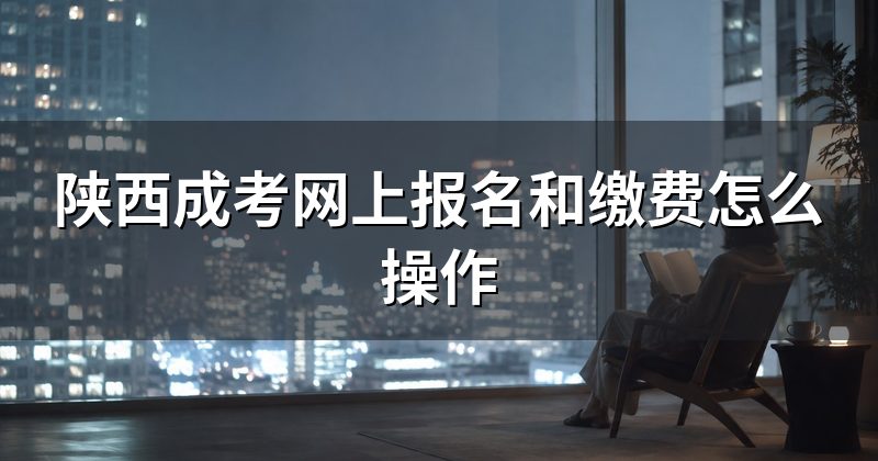陕西成考网上报名和缴费怎么操作