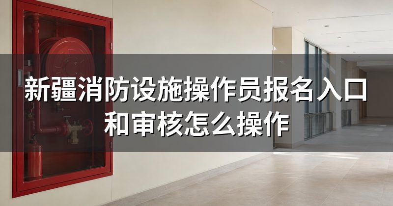 新疆消防设施操作员报名入口和审核怎么操作