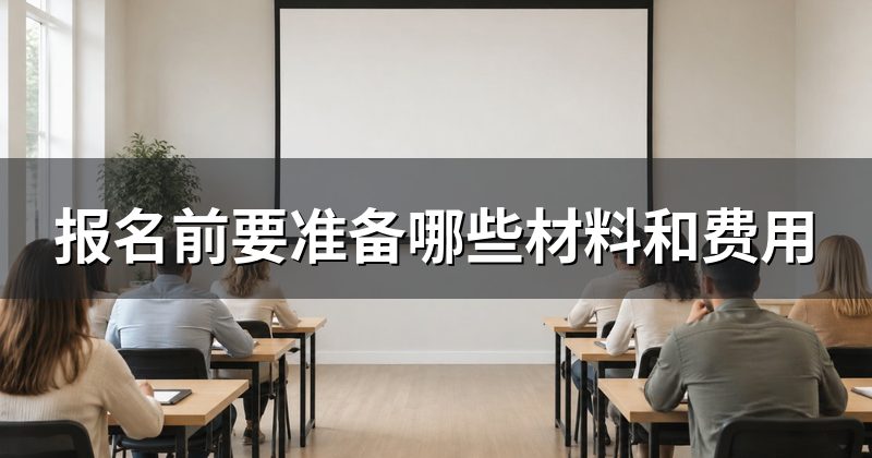 报名前要准备哪些材料和费用