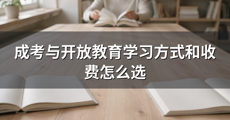 成考与开放教育学习方式和收费怎么选